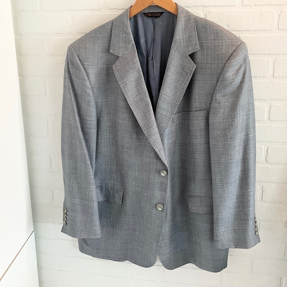 Ermenegildo Zegna Tailored Wool Blazer Micro Plaid Quiet Luxury Sz 50L - Picture 3 of 15